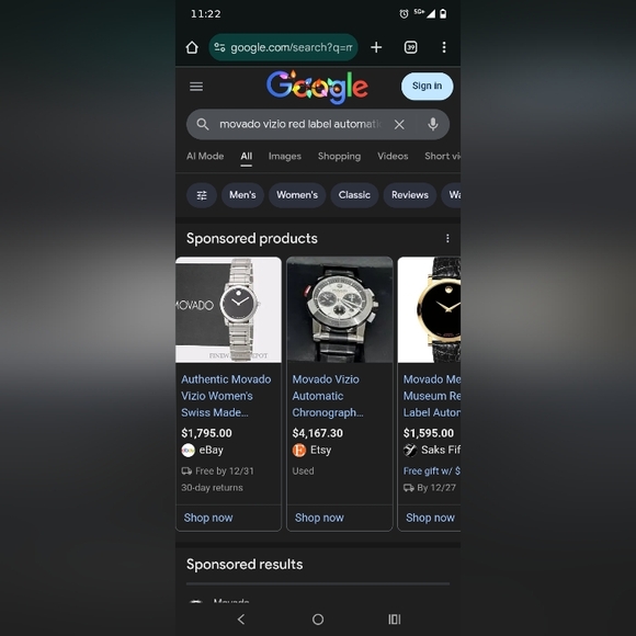 Movado Watch Mens CHRONOGRAPH RED LABEL-VIZIO FUSION... RARE - Picture 16 of 16